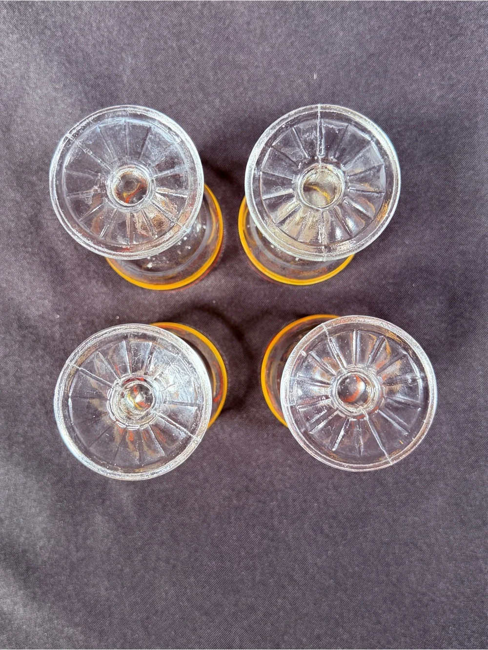 Vintage Libbey Mambo Fiesta Cordial glasses, set of 4